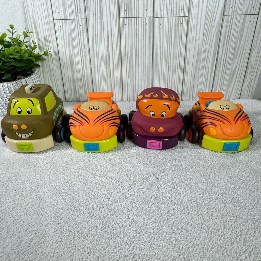 B. toys – Soft Vehicles Pull Back‎ Cars – Durable and Safe Toy Cars for Toddlers